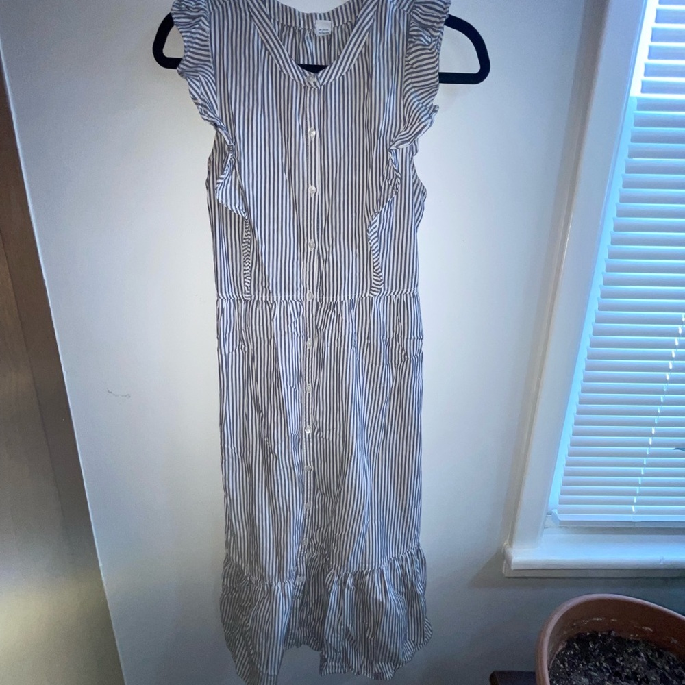 Old Navy Tan Ruffled Tiered Sundress